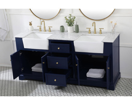 Elegant Bathroom Vanity - Blue (VF60272DBL)