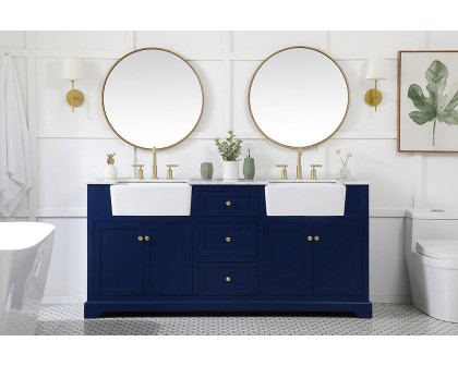 Elegant Bathroom Vanity - Blue (VF60272DBL)