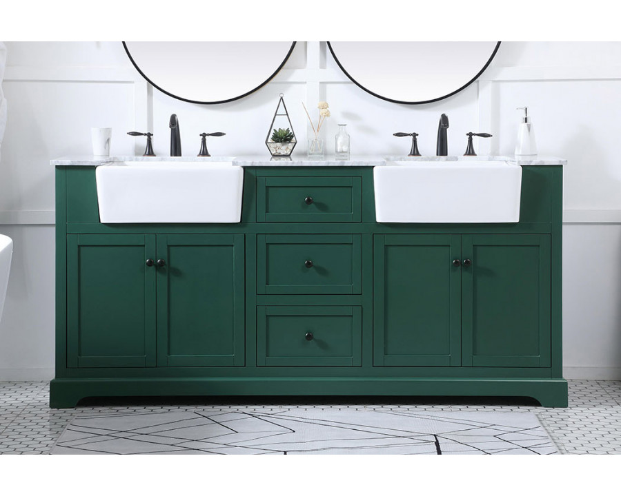 Elegant Bathroom Vanity - Green (VF60272DGN)