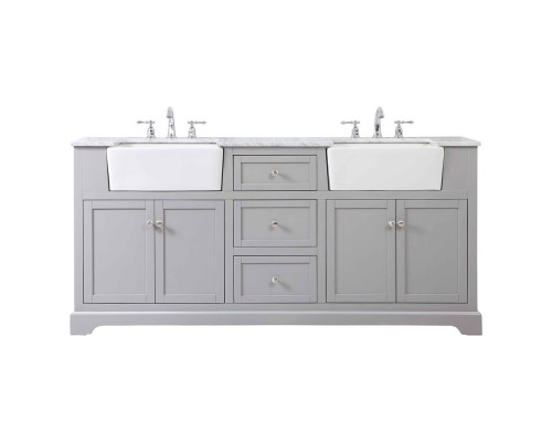 Elegant Bathroom Vanity - Gray (VF60272DGR)