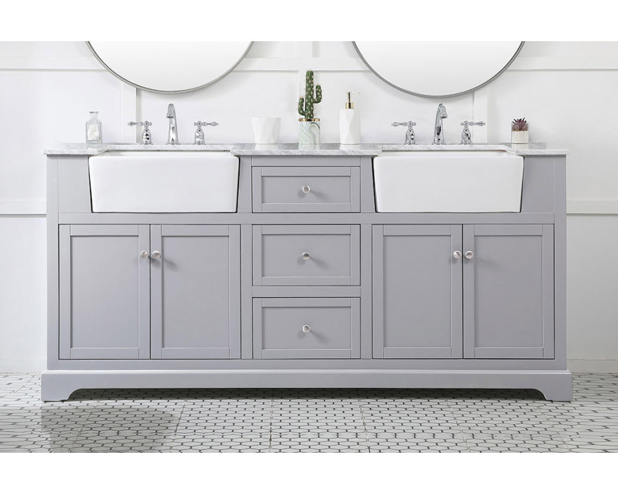 Elegant Bathroom Vanity - Gray (VF60272DGR)