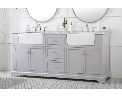 Elegant Bathroom Vanity - Gray (VF60272DGR)