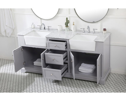 Elegant Bathroom Vanity - Gray (VF60272DGR)