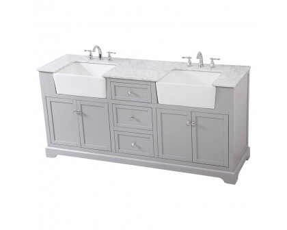 Elegant Bathroom Vanity - Gray (VF60272DGR)