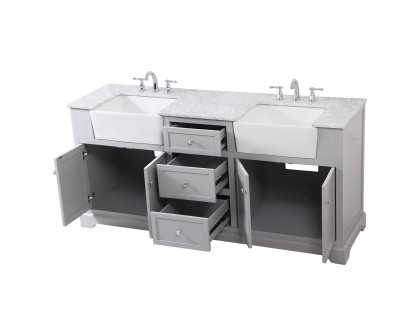 Elegant Bathroom Vanity - Gray (VF60272DGR)