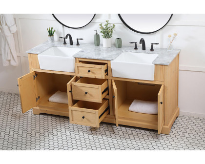 Elegant Bathroom Vanity - Natural Wood (VF60272DNW)