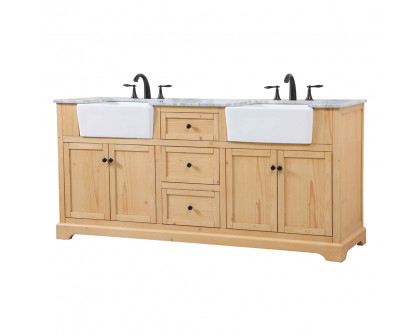 Elegant Bathroom Vanity - Natural Wood (VF60272DNW)