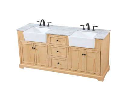 Elegant Bathroom Vanity - Natural Wood (VF60272DNW)