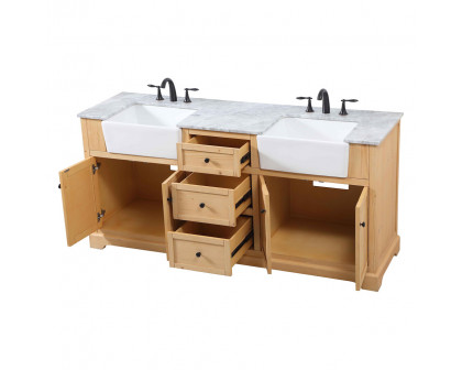 Elegant Bathroom Vanity - Natural Wood (VF60272DNW)