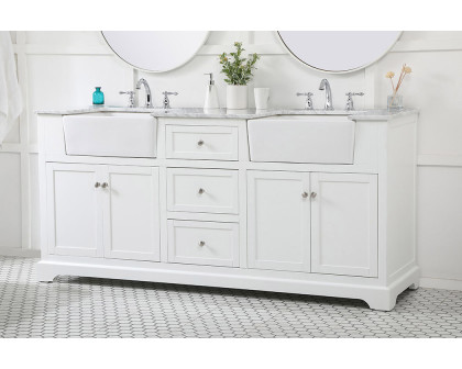 Elegant Bathroom Vanity - White (VF60272DWH)