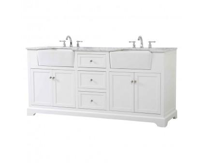 Elegant Bathroom Vanity - White (VF60272DWH)