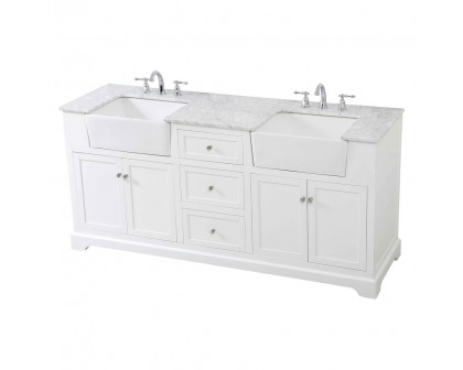 Elegant Bathroom Vanity - White (VF60272DWH)