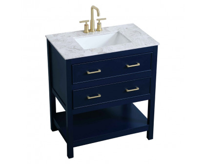 Elegant Bathroom Vanity - Blue (VF90130BL)