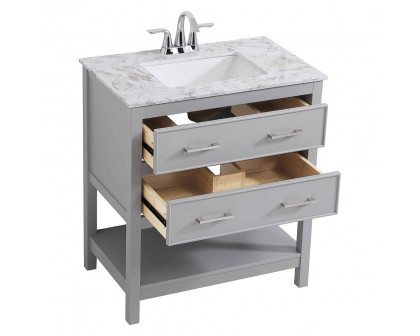 Elegant Bathroom Vanity - Gray (VF90130GR)