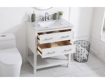 Elegant Bathroom Vanity - White (VF90130WH)