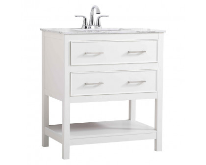 Elegant Bathroom Vanity - White (VF90130WH)