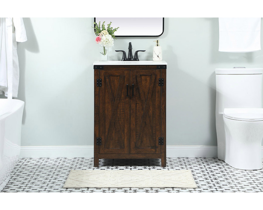 Elegant Bathroom Vanity - Espresso (VF90224EX)