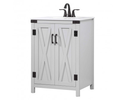 Elegant Bathroom Vanity - Gray (VF90224GR)