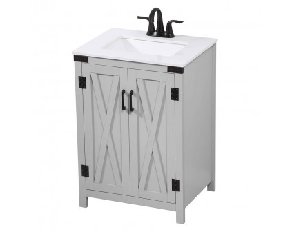 Elegant Bathroom Vanity - Gray (VF90224GR)