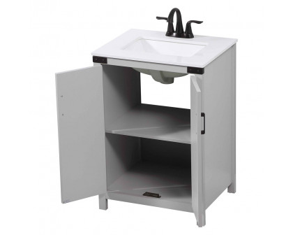 Elegant Bathroom Vanity - Gray (VF90224GR)