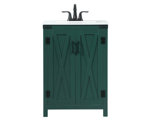 Elegant Bathroom Vanity - Green (VF90224MGN)