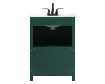 Elegant Bathroom Vanity - Green (VF90224MGN)