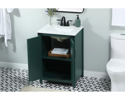 Elegant Bathroom Vanity - Green (VF90224MGN)