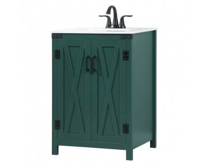 Elegant Bathroom Vanity - Green (VF90224MGN)