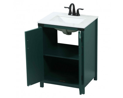 Elegant Bathroom Vanity - Green (VF90224MGN)