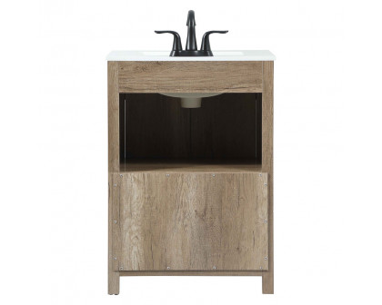 Elegant Bathroom Vanity - Natural Wood (VF90224NT)