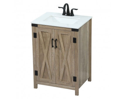 Elegant Bathroom Vanity - Natural Wood (VF90224NT)