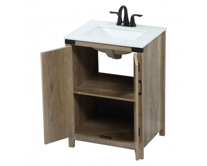 Elegant Bathroom Vanity - Natural Wood (VF90224NT)