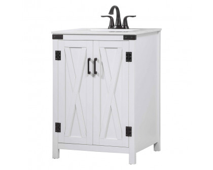 Elegant Bathroom Vanity - White (VF90224WH)