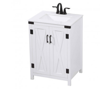 Elegant Bathroom Vanity - White (VF90224WH)