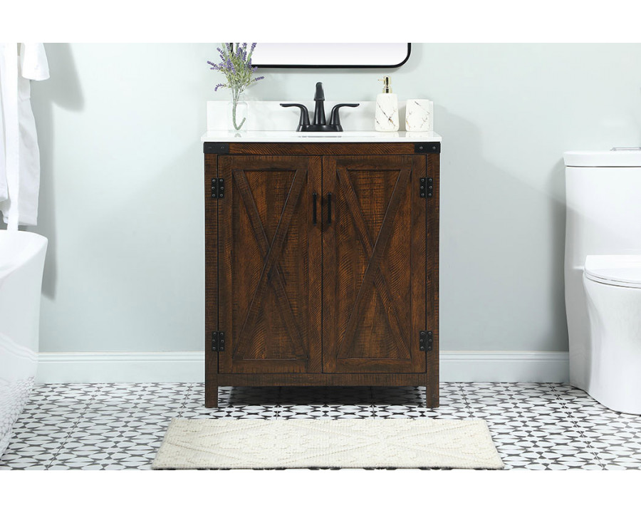 Elegant Bathroom Vanity - Espresso (VF90230EX-BS)