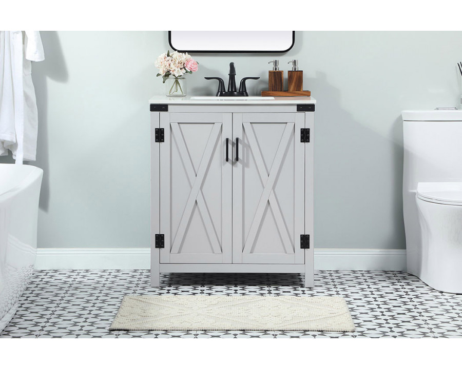 Elegant Bathroom Vanity - Gray (VF90230GR)