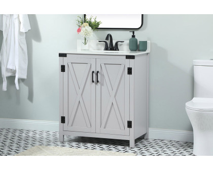 Elegant Bathroom Vanity - Gray (VF90230GR-BS)