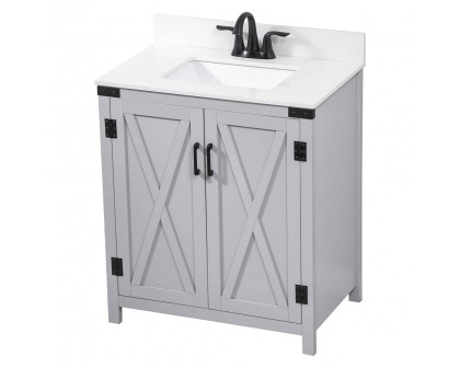 Elegant Bathroom Vanity - Gray (VF90230GR-BS)