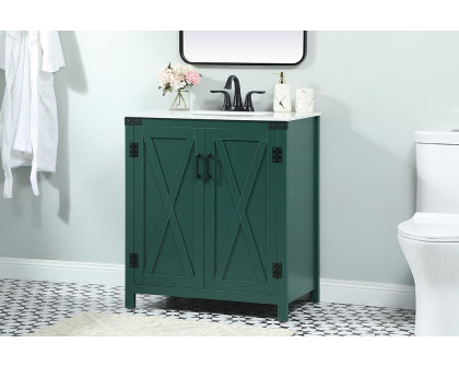 Elegant Bathroom Vanity - Green (VF90230MGN)