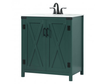 Elegant Bathroom Vanity - Green (VF90230MGN)