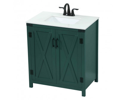 Elegant Bathroom Vanity - Green (VF90230MGN)