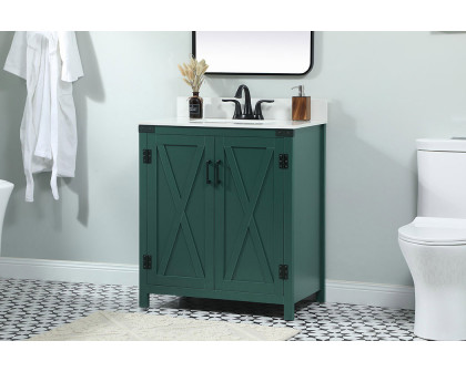 Elegant Bathroom Vanity - Green (VF90230MGN-BS)