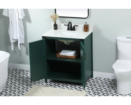 Elegant Bathroom Vanity - Green (VF90230MGN-BS)