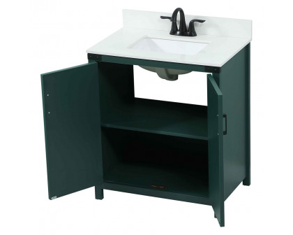 Elegant Bathroom Vanity - Green (VF90230MGN-BS)