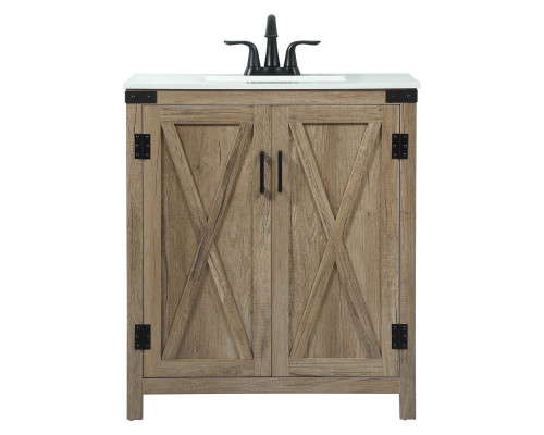 Elegant Bathroom Vanity - Natural Wood (VF90230NT)