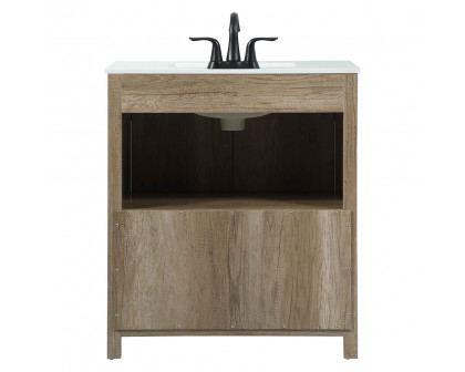 Elegant Bathroom Vanity - Natural Wood (VF90230NT)