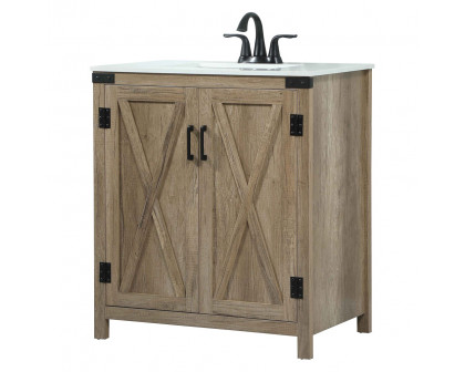 Elegant Bathroom Vanity - Natural Wood (VF90230NT)