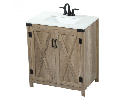 Elegant Bathroom Vanity - Natural Wood (VF90230NT)