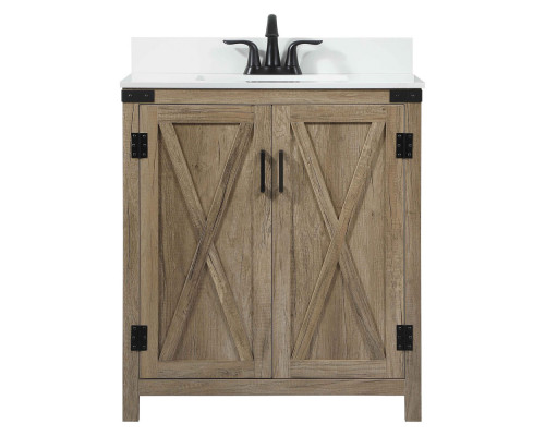 Elegant Bathroom Vanity - Natural Wood (VF90230NT-BS)