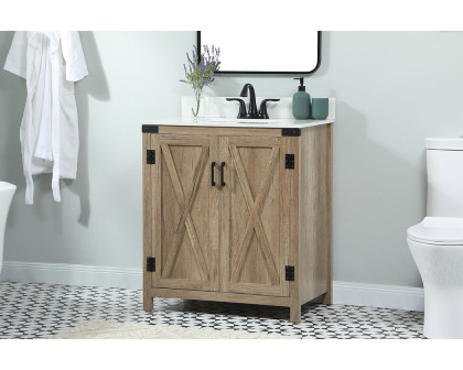 Elegant Bathroom Vanity - Natural Wood (VF90230NT-BS)